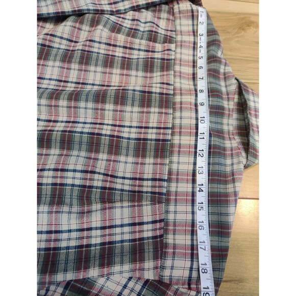 Vintage Sir Pendleton Shirt Mens Medium Blue Green Plaid LS Wool Button Down - Picture 7 of 9
